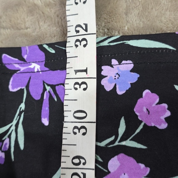 NWT (Childrens) PLACE Girl's Dress Skater Black W/Purple Floral Sz XL/14 - Picture 7 of 8